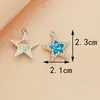 Acessórios de Joias DIY de Fábrica Estrela de Cinco Pontas Coração Liga Liga de Zinco Strass Pingente Charme Brinco Colar Acessórios Chaveiro