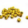 Nuevas cuentas redondas de loto de 16 mm para manualidades infantiles, rayas de abeja, panal, adornos de dos colores, cuentas de madera decorativas, accesorios para joyería