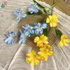 Lirio Narciso 6 Cabezas Gloria de la Mañana Arreglo de Escenario de Boda Pasillo Flores Artificiales Sala de Estar Decoración del Hogar Flores de Seda