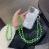 Lujo Ligero Diamante Brillante Mil Diamantes Cadena Universal para Teléfono Móvil Colgante de Cuello Corta Cuerda Antiperdida Funda de Teléfono Móvil Cadena DIY Linda Creativa Ins