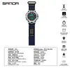 Reloj Electrónico Sanda Moda Trendy Juventud Esfera Grande Doble Pantalla 50m Resistente al Agua Luminoso Cronometraje Reloj Electrónico