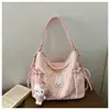 Bolsa de Lona con Estrellas para Mujer 2026 Nueva Tendencia Primavera Milenio Dulce Fresco Estilo Versátil Bolso de Mano para el Trabajo Bolso de Hombro