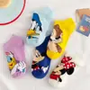 Meias Cartoon Estilo Japonês para Mulheres, Meias Cano Curto Femininas da Série Pirata com Chapéu de Palha, Novas Meias Femininas de Veado com Elementos da Moda de Verão