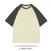 Camiseta de manga corta estilo americano Yupai personalizada, diseño impreso, para padres e hijos, estudiantes, corte holgado, moderna, raglán, personalización