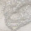 Estilo Ins Colorido Polarizado Multifacetado Trevo de Quatro Folhas Transparente Furo Reto Vidro Versátil Contas para Pulseira DIY Acessórios