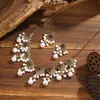 Ventas Directas de Fábrica Transfronterizo Europeo y Americano Estilo Retro Hueco Gota de Agua Exagerado Set de Joyería de Collar y Pendientes para Mujer Yiwu