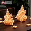 Diosa India de la Palabra Estatua de Buda Adorno para Coche Resina Loto Sentado Guanyin Bodhisattva Estatua Figura Artesanía