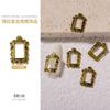 5 marcos de fotos de aleación para decoración de uñas japoneses y coreanos, exquisitos adornos vintage huecos para decoración de uñas, parches de metal, accesorios