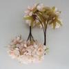 Accesorios hechos a mano DIY decoración de boda flor simulación ramo hortensia Montaña Nevada flor de cerezo corona de tela material para sesión de fotos