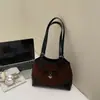 Bolsa de Ombro Estampa de Leopardo Retrô Grande Capacidade Moda Feminina Versátil Bolsa Saco Preguiçosa Bolsa de Mão Bolsa de Axila de Alta Qualidade
