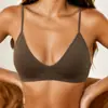 Sujetador Inalámbrico Fino de Venta Caliente Transfronterizo, Camisola de Yoga de Punto de Alta Elasticidad, Ropa Interior Casual sin Relleno con Tirantes Finos