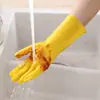 Guantes Domésticos de Goma para Lavandería y Limpieza, Resistentes al Desgaste, Antideslizantes, Impermeables de Alta Densidad, Guantes para Lavar Platos de Color Goma