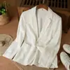 Chaqueta Camisa Casual Versátil Elegante de Algodón y Lino para Hombre Primavera Verano 2025 Color Sólido Holgada de Ramio Capa Única Traje para Hombre