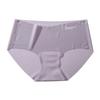 Ropa interior de seda de hielo para mujer, sin dejar marcas, antibacteriana, de algodón puro, con entrepierna, cintura baja, talla grande, deportiva, de verano, de malla fina y transpirable.