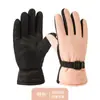 Luvas de Ciclismo e Esqui Grossas e Quentes de Inverno, Luvas de Motocicleta com Tela Sensível ao Toque, Forradas com Lã, Impermeáveis, à Prova de Vento, Resistentes ao Frio, Antiderrapantes, à Prova de Chuva para Exterior