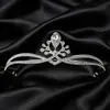 Coroa de Cabeça Nupcial Luxuosa e Elegante, Coroa de Aniversário de Princesa, Acessório de Cabelo Coroa Estilo Coreano, Faixa de Cabeça Brilhante de Strass em Liga