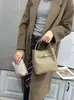 Bolso de mano, bolso de hombro, bolso cruzado de textura de moda transfronterizo, simple, elegante, nuevo para primavera-verano, bolsa tipo cubo casual versátil para madre e hijo