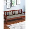 Sofá de Madera Maciza para Sala de Estar en Casa, Estilo Chino Nuevo Minimalista Moderno de Madera, Banco Combinado Fijo Multifuncional para Apartamento Pequeño Personalizable