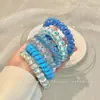 Lindo y Fresco Goma para el Cabello de Cable de Teléfono para Niñas, Nueva Cuerda para el Cabello Versátil y Duradera de Verano con un Toque de Alta Gama, Accesorio para el Cabello sin Marcas