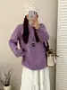 Suéter Casual de Punto Redondo para Mujer Talla Grande, Top Básico para Mujer, Invierno 2026, Tejido Holgado y Relajado para Mujeres Talla Grande, 23513