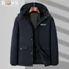 Ropa de Invierno Gruesa de Terciopelo de Venta Caliente Americana de Longitud Media para Padres Abuelos de Mediana Edad y Mayores Nuevo Abrigo de Algodón Cálido de Invierno en Stock