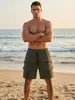 Ropa de Verano para Hombre, Pantalones de Hombre, Talla Europea Ropa de Trabajo, Versátil Casual de Bolsillos Múltiples Pantalones Cortos Rectos de Cinco Puntos, Pantalones de Trabajo, Casual y Sencillo