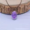 Suministro del Fabricante de Collares de Flores Secas de Gipsofila y Narciso, Colgantes de Vidrio con Piedras de Tiempo Estilo Pastoral, Estilo Dulce para Mujeres