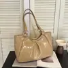 Bolsa tote retrô de cor sólida estilo faculdade coreana, nova moda outono 2026, grande capacidade, simples, versátil, bolsa de ombro