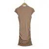 Venta al por mayor transfronteriza de nuevas faldas bodycon de retazos de malla sexy con un ambiente atrevido, vestidos adelgazantes para mujer