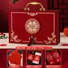 Caja de Dinero de Regalo para Hombres, Caja de Regalo de Lujo Borgoña, Caja de Regalo de Pedida de Mano, Caja de Regalo, Caja de Regalo de Efectivo de Oro de Tres Piezas para Compromiso