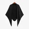 Chal triangular de punto para mujer talla grande 2026 otoño, estilo elegante y suave para mujeres de talla grande, adecuado para usar en capas como un chaleco exterior 25213