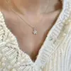 Collar de Plata de Ley 925 para Mujer, Accesorios de Alta Gama, Joyería de Nicho de Lujo Ligero, Collar con Colgante de Circonita Super Brillante Que No Se Desvanece