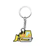 Chaveiro Pingente Escavadeira PVC Cola Macia Fivela Decorativa DIY Pingente de Mochila Escolar Amazon Presentes Decorativos Pequenos Venda por Atacado