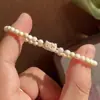 Pulsera Inspirada en Zen para Parejas, Pulsera de Cuentas Hello Kt y Conejito para Mujeres, Joyería Artesanal Versátil de Alta Gama Estilo Chino
