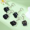Nuevo Llavero Acrílico Lindo Colgante de Gato Negro Accesorios Llavero Colgante Llavero Colgante Pequeño