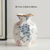 Nuevo jarrón de cerámica azul y blanco estilo chino vintage para flores hidropónicas, una pieza decorativa para la sala de estar y la entrada con un toque de alta gama