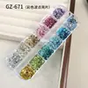 Decoraciones para Uñas de Lentejuelas Redondas Pequeñas con Puntos, Caja Fresca y Sencilla, Accesorios de Pegatinas para Uñas DIY Láser Iridiscentes Sencillos