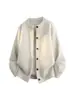 Cardigan Retrô Estilo Old Money para Homens e Mulheres Outono Inverno Solto Casual Estilo Preguiçoso Pelúcia Versátil Malha Outerwear Tendência