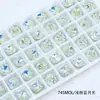 Diamante para Nail Art Dongzhou Autêntico 10mm Quadrado Gordo Fundo Pontiagudo Diamante para Joias DIY Acessórios Diamante de Vidro Colorido Revestido Brilhante Lote