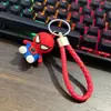 Chaveiro Criativo de Corda Trançada Mickey Astronauta Pingente de Carro de Brinquedo Tendência Desenho Animado Chaveiro de Presente Promocional