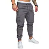 2023 Comercio Exterior Transfronterizo Nuevos Pantalones Casuales de Trabajo para Hombre Estilo Coreano Juvenil Color Sólido Simple Multibolsillos Pantalones Tobilleros