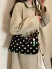 Bolsa de mano retro de lunares estilo coreano transfronteriza para mujer, nuevo modelo 2026, moda diaria, gran capacidad, para ir al trabajo, de hombro y para llevar debajo del brazo