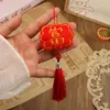 Pendente de Franja Festivo do Ano do Cavalo Boneca Fofa Pequena Pingente de Bolsa Pônei de Ano Novo Acessório de Desenho Animado Chaveiro Presente