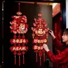 Decorações de Ano Novo, Pingente do Ano do Cavalo com a Palavra "Fortuna" Novo Modelo 2026, Nó Chinês para Porta de Entrada, Decoração Festiva de Ano Novo de Alta Qualidade para Sala de Estar