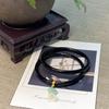 Pulsera de cascabel de alto valor Yan con imitación de jade, anillo inteligente con colgante de borla de orquídea, pulsera de estilo chino, accesorios diarios para cheongsam Hanfu