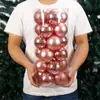 Dragon Tigre 4cm6cm8cm10cm Barril Bola de Navidad Bola Brillante Mate Bola Decorativa para Árbol de Navidad Paquete de 24