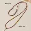 Cordón de Cuero Encerado Hecho a Mano Colgante de Jade y Oro Cordón para Colgante de Jade Hebilla de Seguridad Cordón para Colgar Colgante para Colgar en el Cuello Hombres Mujeres Cordón de Collar Negro