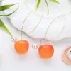 Pendientes de Cereza Roja para Mujer Nueva Moda Exquisitos Pendientes Colgantes de Cereza Versátiles Pendientes de Fruta de Simulación