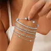 Comércio Exterior Transfronteiriço Terno Joias Pulseira Personalizada Nova Liga Combinação Pulseira Conjunto de Seis Peças Venda Quente