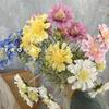 Rueda de flores artificiales de alta calidad, crisantemo de pico, accesorios de fotografía, flores falsas para boda, decoración del hogar, arreglo floral, pequeñas flores frescas, material